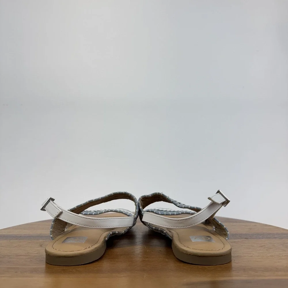 New Big Kids Girls Dolce Vita Clovar Blue‎ Denim Ankle Strap Sandals Size 4 Y